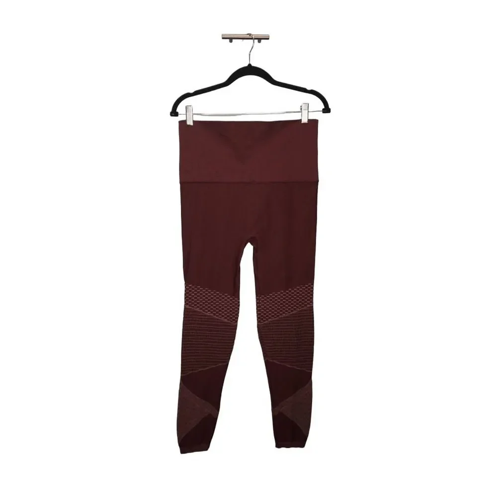 SPANX Look At Me Now Seamless Moto Leggings In Wine - Size XL - Picture 3 of 4